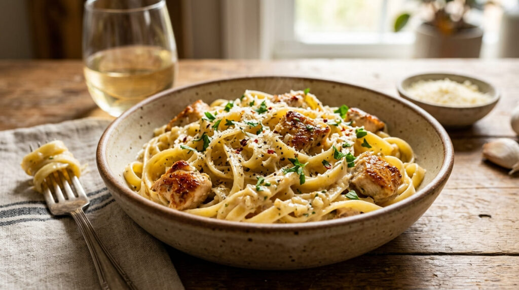 Creamy Garlic Chicken Pasta (Rich, Comforting & Restaurant-Style)