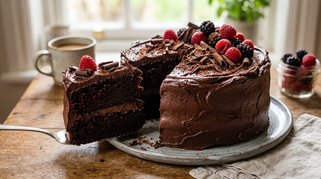 Moist Chocolate Cake — Deep, Rich, and Irresistibly Soft